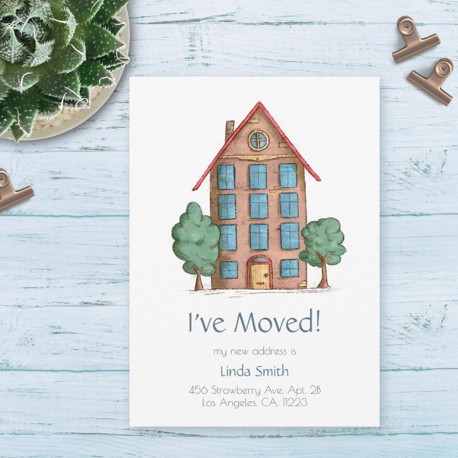 Edifício Apartamento com Anúncio de Movimentação d (I've moved! Single apartment moving announcement)