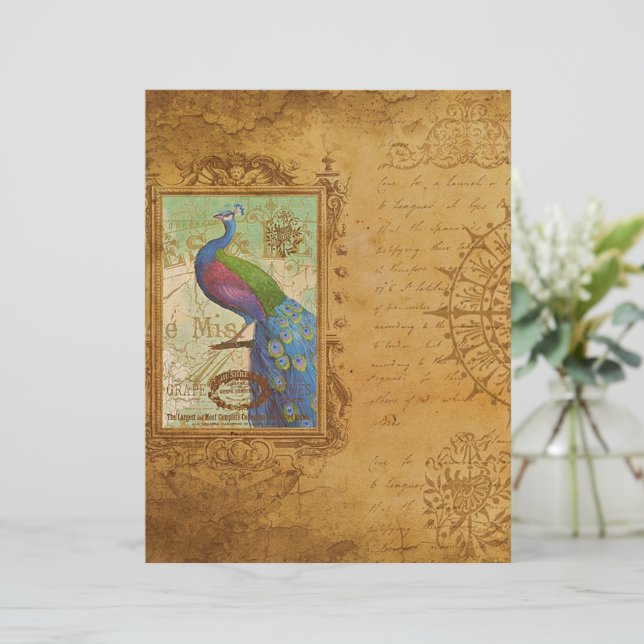 Edifício de pavão de Vintage (Em pé/Frente)