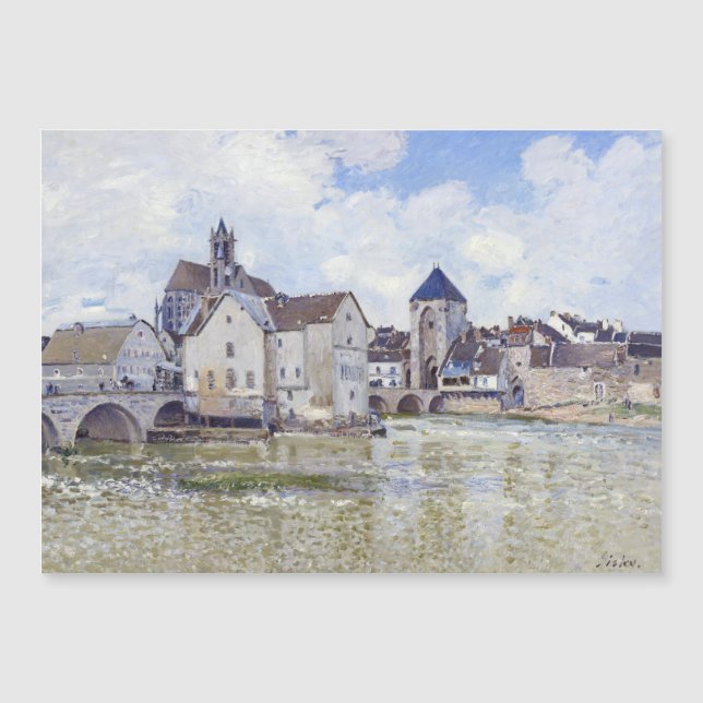 Edifícios Alfred Sisley e pontes com água (Frente)