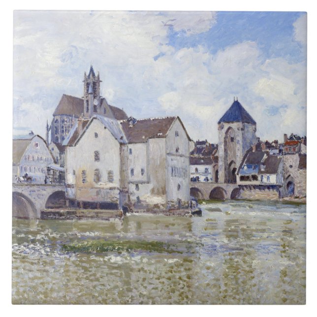 Edifícios Alfred Sisley e pontes com água (Frente)