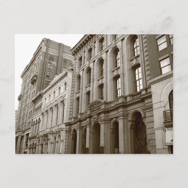 Edifícios em cartões postais Sepia (Frente)