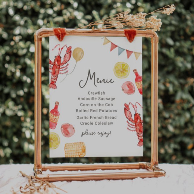 Editable Crawfish Menu Sign (Criador carregado)