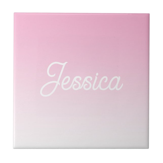 (Editable) Light Pink Color Ombre & Your Text (Frente)