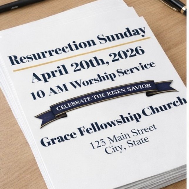  Editable Resurrection Sunday Church Flyer (Criador carregado)