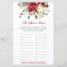 Editable The Apron Game Bridal Shower Game