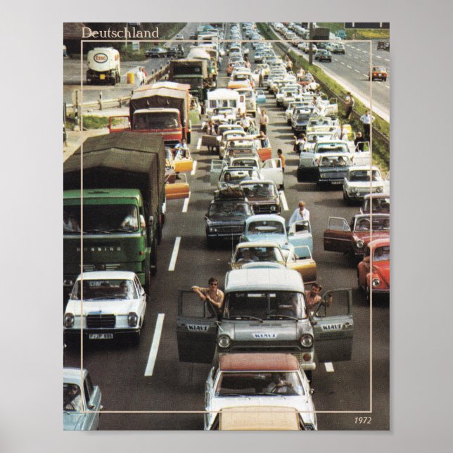 Editable Vintage 1970s Germany Photo Impressão (Frente)