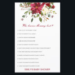 Editable Who Knows Mommy Best Baby Shower Game<br><div class="desc">Editable Who Knows Mommy Best Baby Shower Game christmas baby shower,  winter baby shower,  christmas leaves,  christmas games, </div>