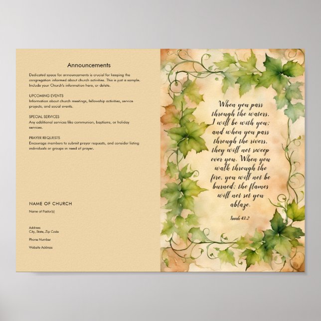 Editar, Baixar Poster do Boletim da Igreja (Frente)