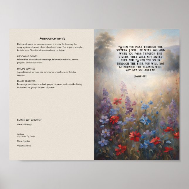 Editar, Baixar Poster do Boletim da Igreja (Frente)