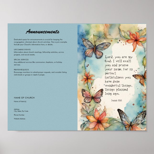 Editar, Baixar Poster do Boletim da Igreja (Frente)