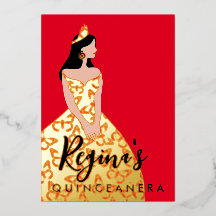 Editar Cores de Pele e Cabelo Quinceañera Foil Con