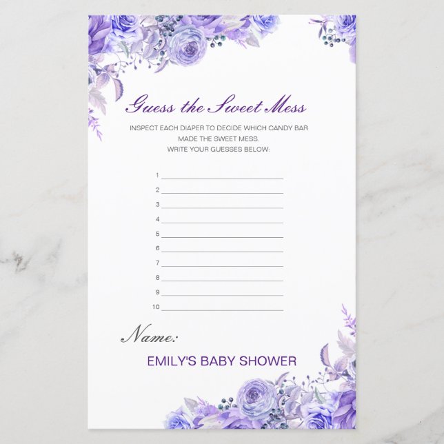 Editável, acho a doce Mess, Fralda suja (Frente)