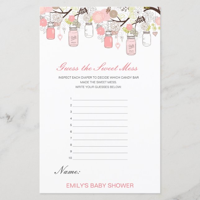 Editável, acho a doce Mess, Fralda suja (Frente)