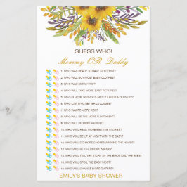 Editável Adivinha Quem, Mãe ou Jogo de Chá de fral