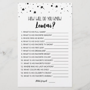 Editável Como você conhece bem o garoto de anivers