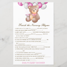 Editável Concluir a Rhyme do Enfermeiro com Respos