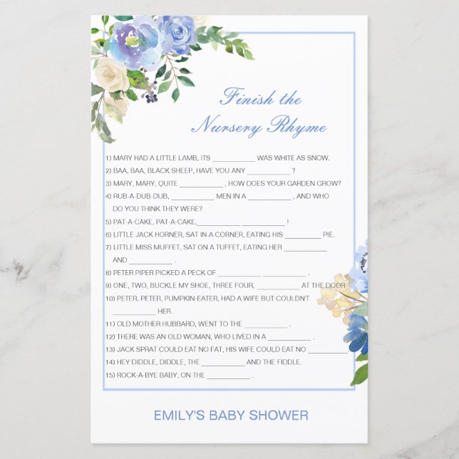 Editável Concluir a Rhyme do Enfermeiro com Respos (Frente)