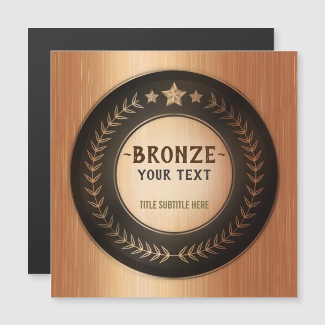 EDITÁVEL DO Campeão de Bronze IMPRESSÃO DIY MEDAL  (Frente/Verso)