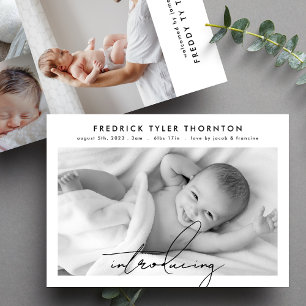 editável introduzindo modelo foto bebê nascer