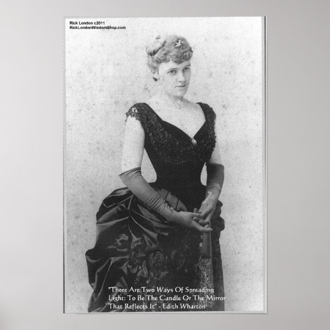 Edith Wharton - Posters de citação "Espalhando luz (Frente)
