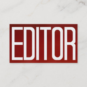 Editor Bold Red Cartão de visita