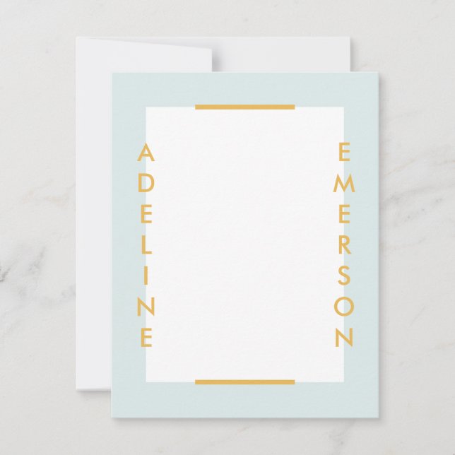 Editorial Modern Typografia Stationery - Mint (Frente)