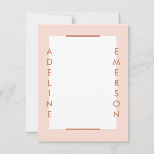 Editorial Modern Typografia Stationery - Peach (Frente)