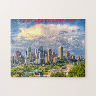 Edmonton Cidade Canadá. Quebra-cabeça