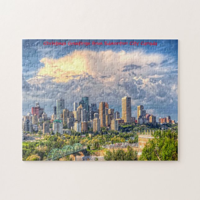 Edmonton Cidade Canadá. Quebra-cabeça (Horizontal)