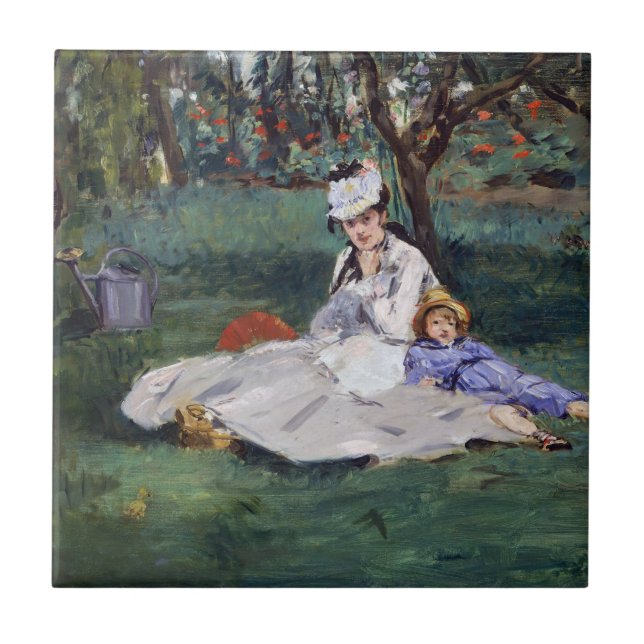 Edouard Manet - A família Monet em seu jardim (Frente)