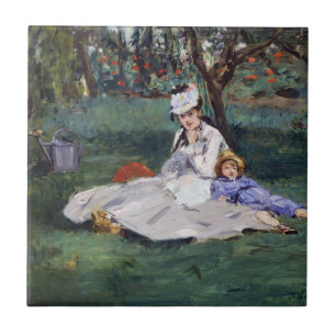 Edouard Manet - A família Monet no seu jardim