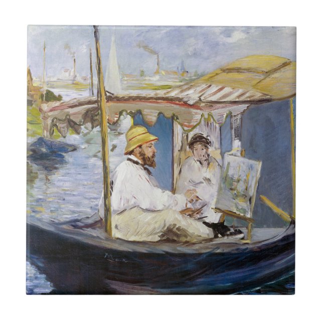 Edouard Manet - Monet em seu Studio Boat (Frente)