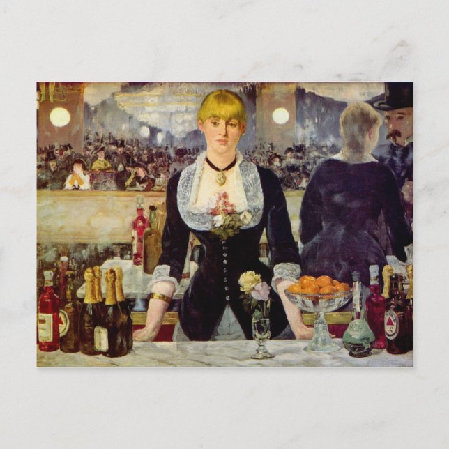 Edouard Manet - Um Bar no Cartão Folies-Bergere (Frente)