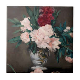 Edouard Manet - Vaso de Peônias em Pequeno Pedesta
