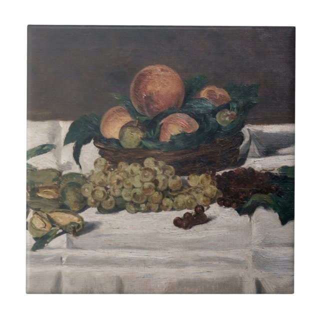 Edouard Manet - Vida estática, Frutas em uma Mesa (Frente)