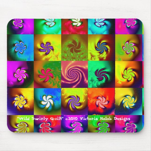 "EDREDÃO SELVAGEM de SWIRLY", Mousepad (Frente)