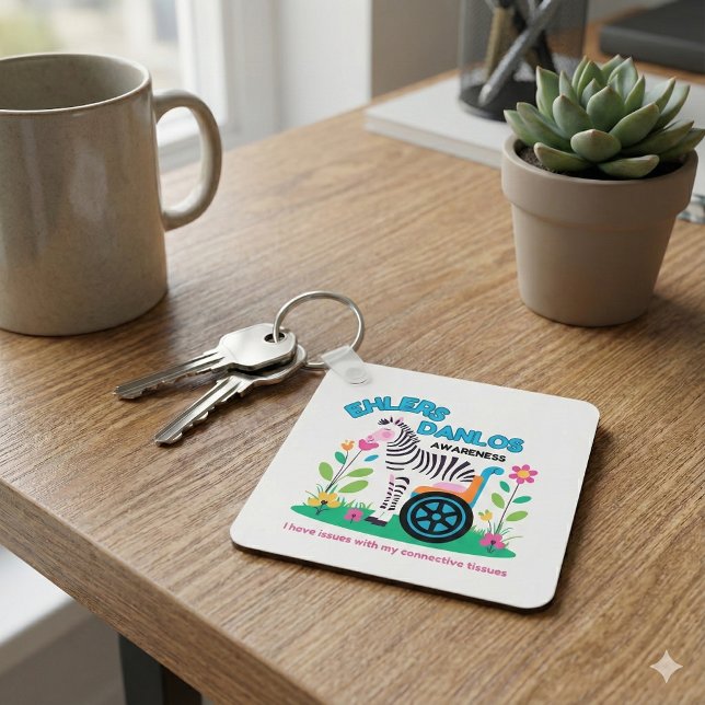 EDS Awarness Chaveiro (Support someone with EDS with this cute, "I have issues with my connective tissues" keychain! )