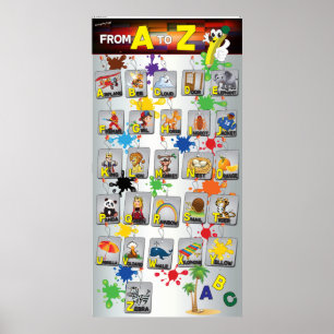 Educação do poster do alfabeto inglês