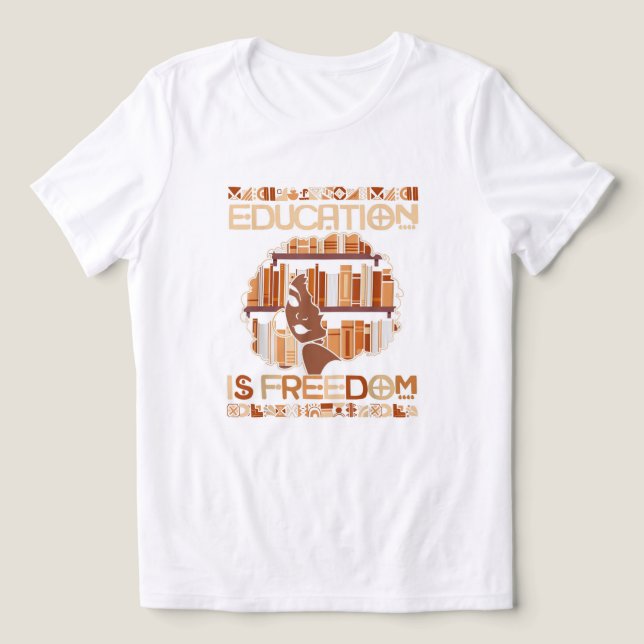 Educação é liberdade História Negra (Design frontal)