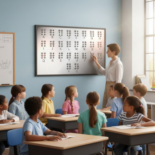 Educational Poster with Braille Alphabet (Criador carregado)