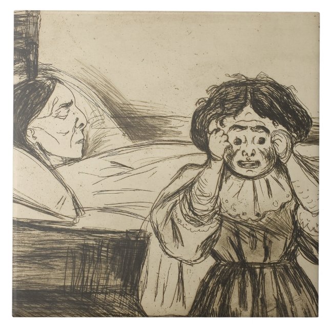 Edvard Munch - A mãe Morto e seu filho (Frente)