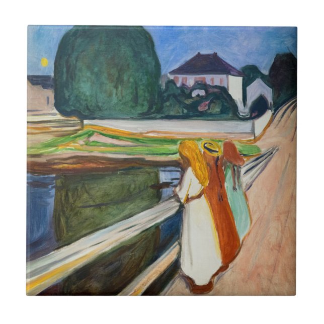 Edvard Munch - As Meninas na Noite Branca da Ponte (Frente)