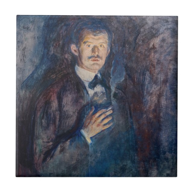 Edvard Munch - Autorretrato com Cigarro (Frente)