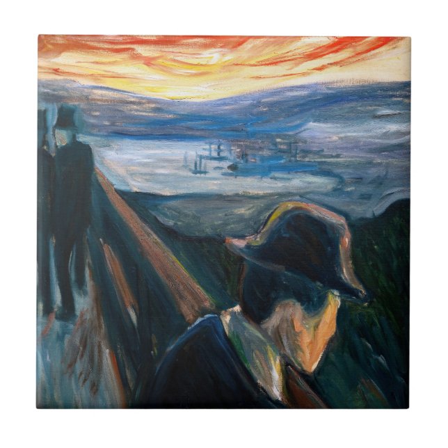 Edvard Munch - Humor Doente no Sunset, Desespero 1 (Frente)