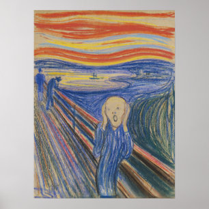 Edvard Munch O Grito 1895 Impressão de Arte em Pas