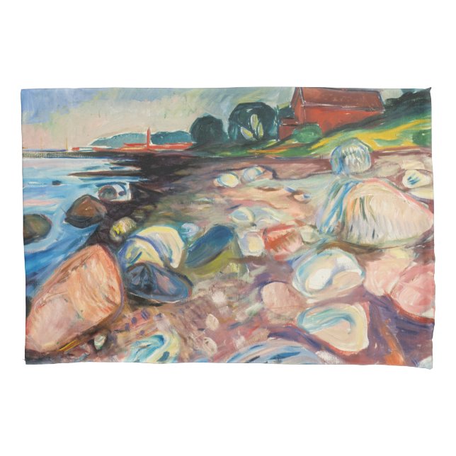 Edvard Munch - Shore com Casa Vermelha (Frente)