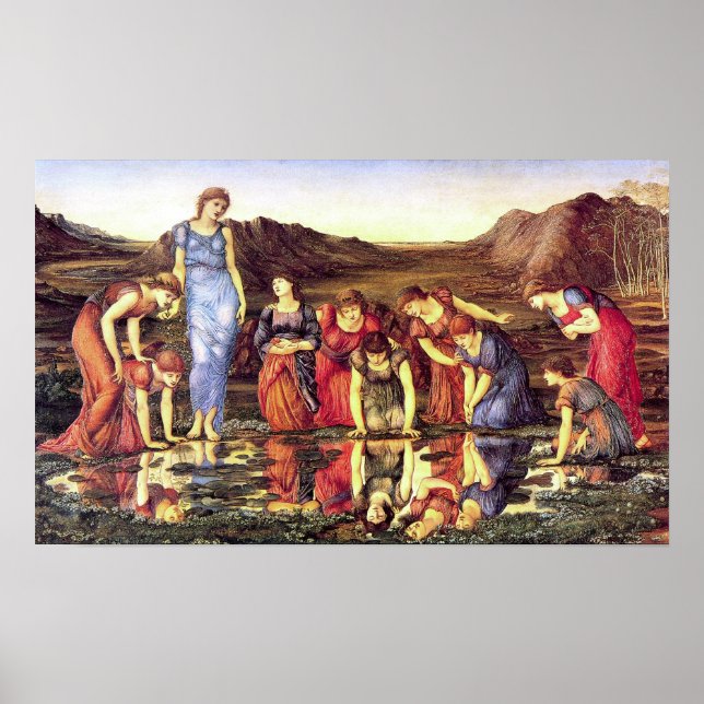 Edward Burne-Jones O Espelho de Vênus Poster (Frente)