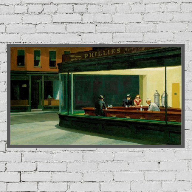 Edward Hopper Nighthawks Art Paint poster (Criador carregado)