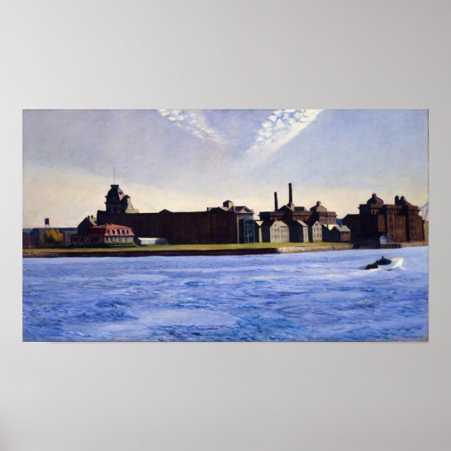 Edward Hopper Sea Poster artístico costeiro (Frente)