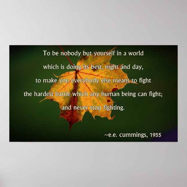 EE Cummings Poster (Frente)